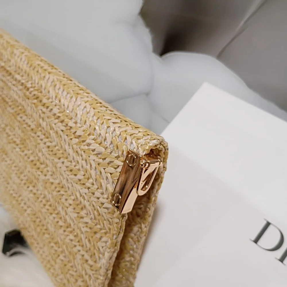 Dior Tan Clutch Raffia Crossbody Summer - Picture 3 of 5